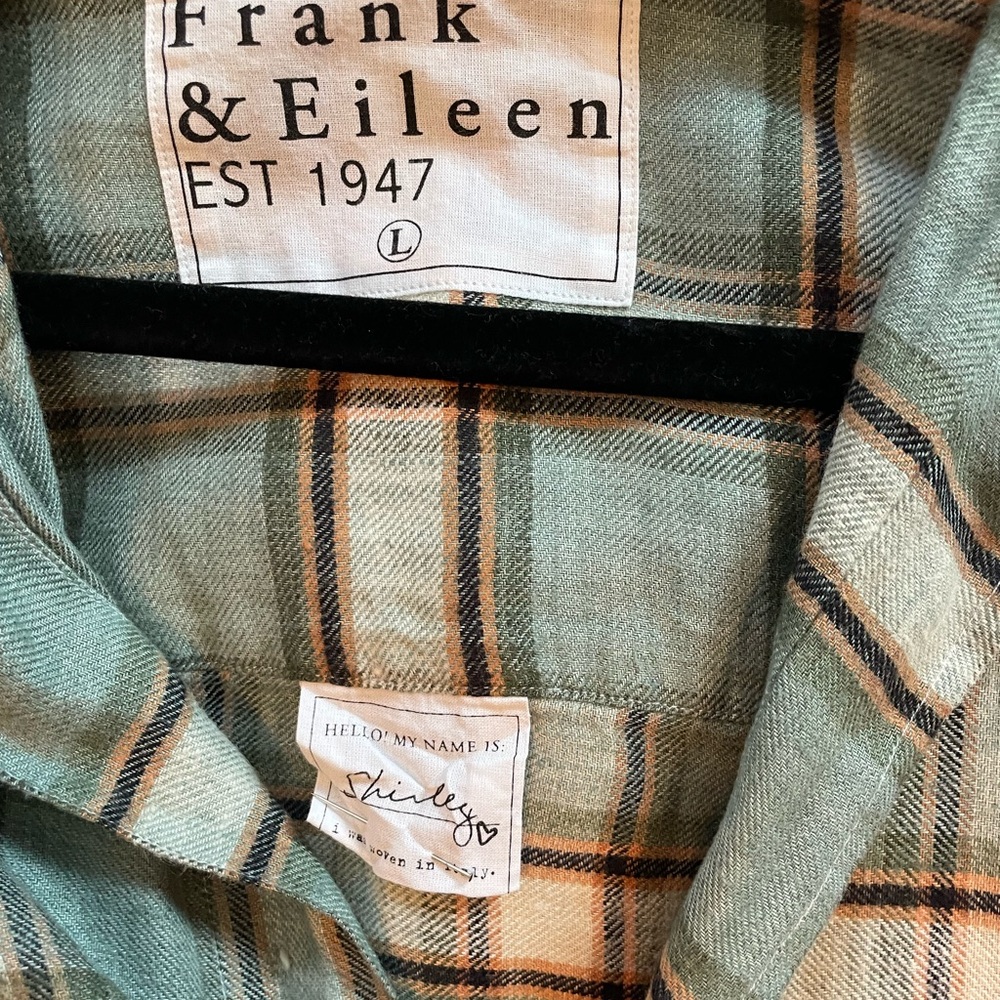 Frank & Eileen Green Sand Plaid Shirley Button Down Shirt - Picture 6 of 7